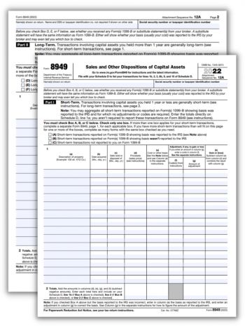 Irs Form For Instructions For Tax Form Printable Pdf